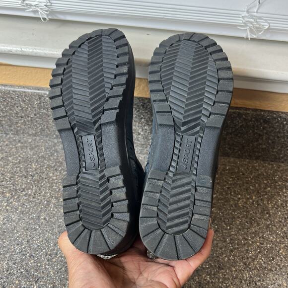 J Sport Memory Foam Ankle Bootie Womens Sz 8 M Blue Synthetic Comfort Casual New - Picture 10 of 11